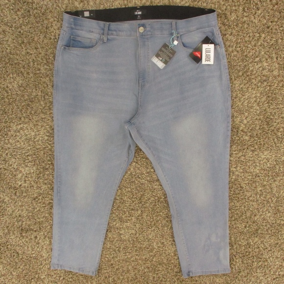 Lularoe Jeans Women's 44 Plus‎ Size Light Wash High Rise Slim Straight Denim - Picture 1 of 12